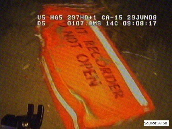 flight recorder on sea floor
